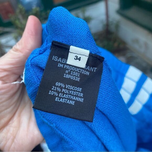ISABEL MARANT ETOILE Sporty Knit Track Pants size 34 
Color: Electric Blue - Picture 6 of 9